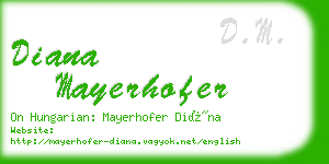 diana mayerhofer business card